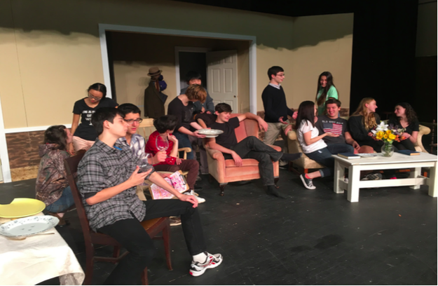Lights, Camera, Action-- The case of You Cant Take it With You practices one week before opening night.