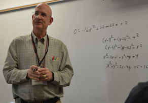 Count to 10-- Math teacher Bob Thomas teaches Pre-Calculus Honors to his sophomores and juniors. Thomas is retiring but will be returning as a long-term substitute teacher next year.