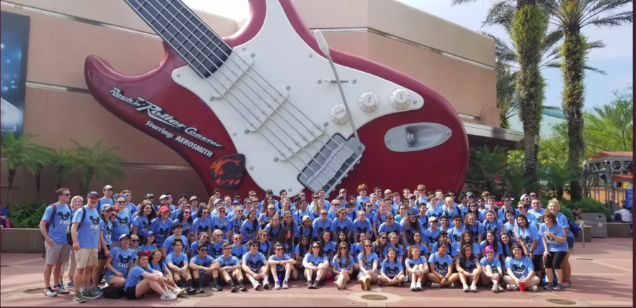 Walking on sunshine-- Students in honors band, orchestra, and choir classes traveled to Florida from April 4 to April 8. The students performed in the 15th annual Festival Disney.