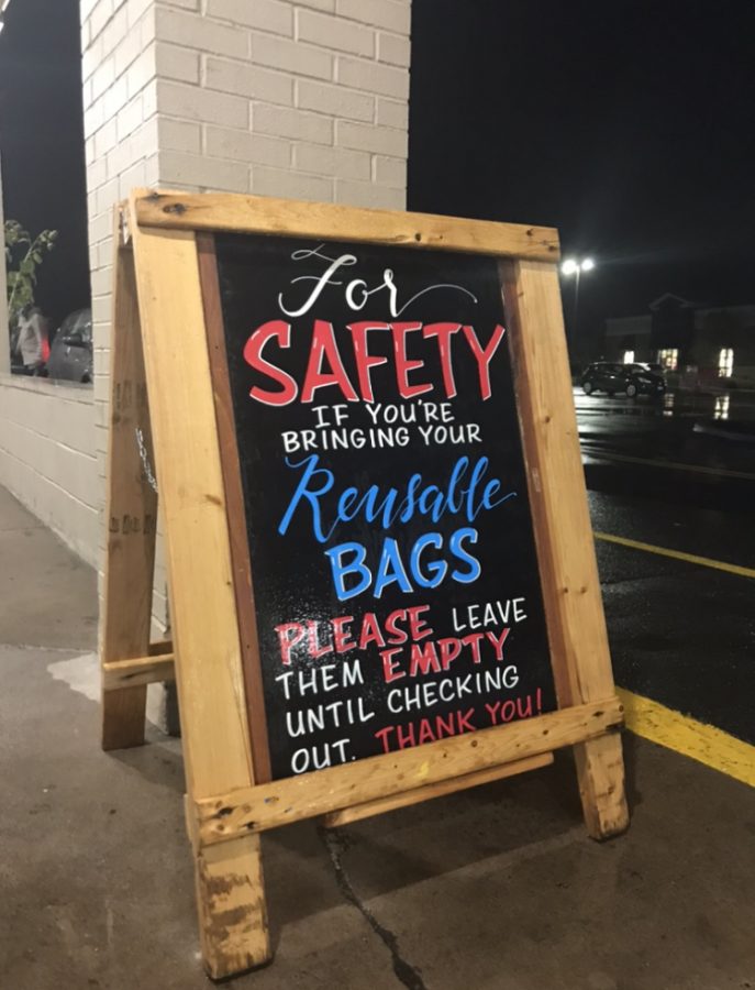 Keep+your+bags+to+yourself+--+Trader+Joe%E2%80%99s+grocery+store+in+West+Hartford%2C+Connecticut+has+encouraged+customers+to+hold+on+to+their+reusable+bags+until+they+are+at+the+register.+Companies+must+find+ways+to+limit+the+waste+they+produce+while+also+protecting+customers+health.+%0A