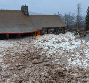 Landslide-- An avalanche slides into Belleayre Ski Resort in New York.
The avalanche flooded the lodge; no one was injured.