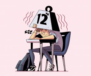 Doomed by the bell-- Many seniors across the world experience the phenomena known as “senioritis,” making the student feel unmotivat-
ed to put in their best effort in the final year of high school. During the
pandemic, senioritis has become an increasingly noticeable problem amonst young adults.