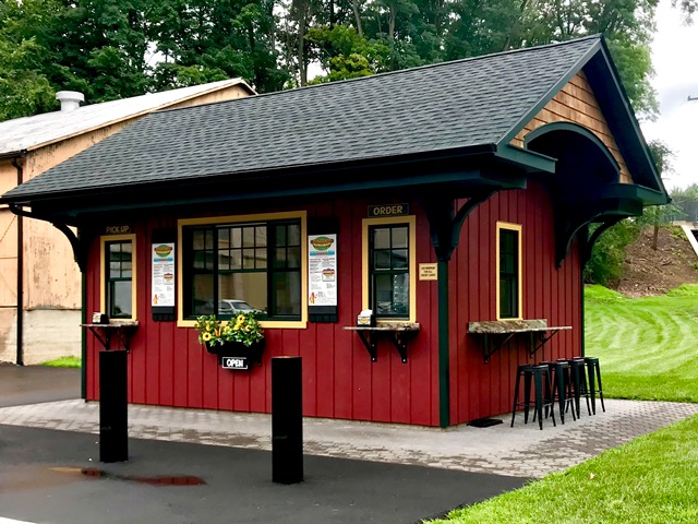 Make it a dog day -- Carols Lunchbox serves their food from a small, convenient shack. The shack is located off of route four near the high school.