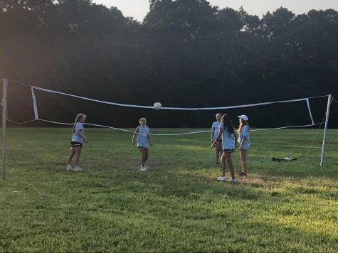 Uniting for a Cure - FHS students play volleyball at the Relay for Life event July 31, 2021. Volleyball is one of the many fun activities played at this event where Farmington Valley residents raise money for the American Cancer Society.
